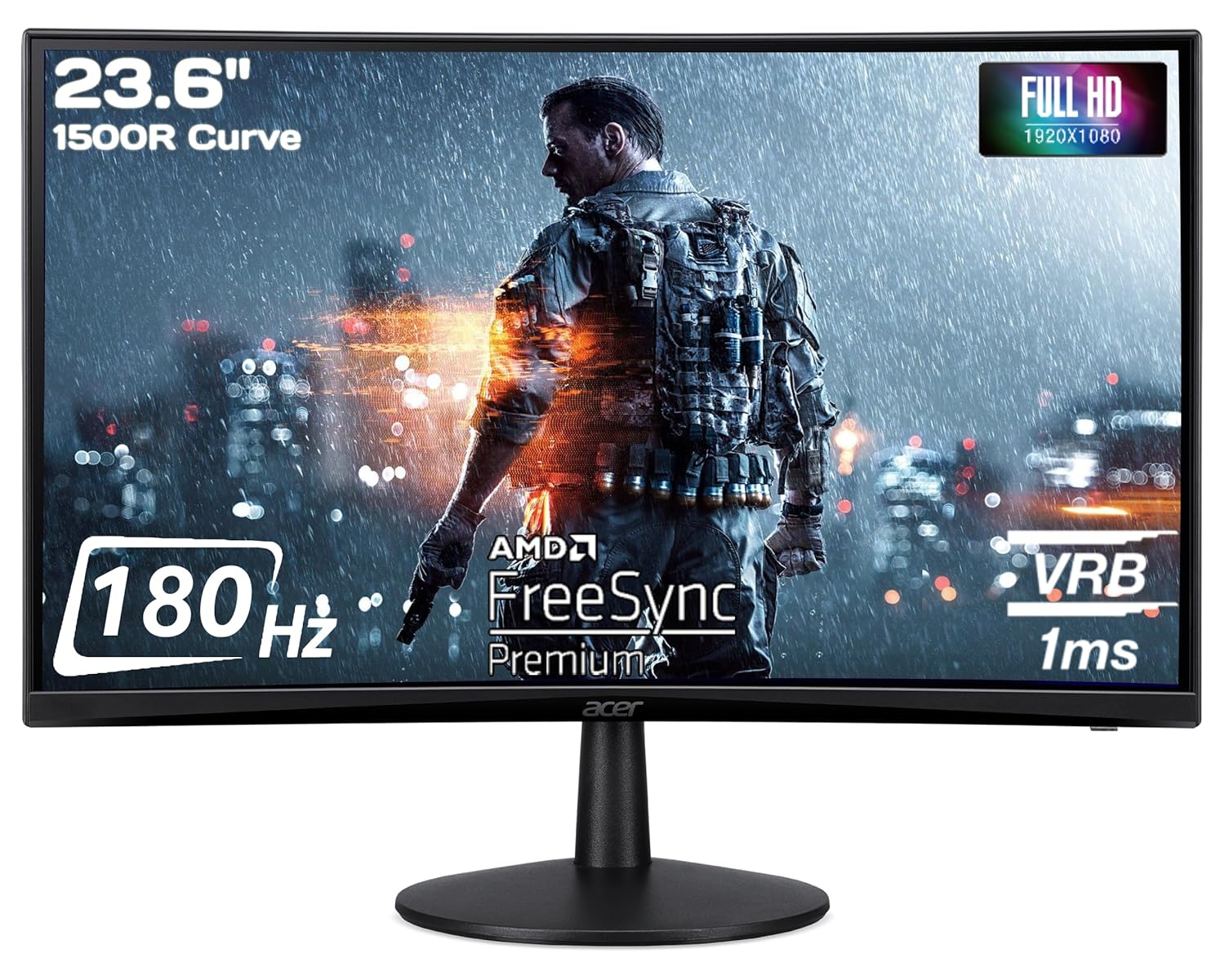Acer ED240Q  Curve VA 1 MS 180Hz Refresh