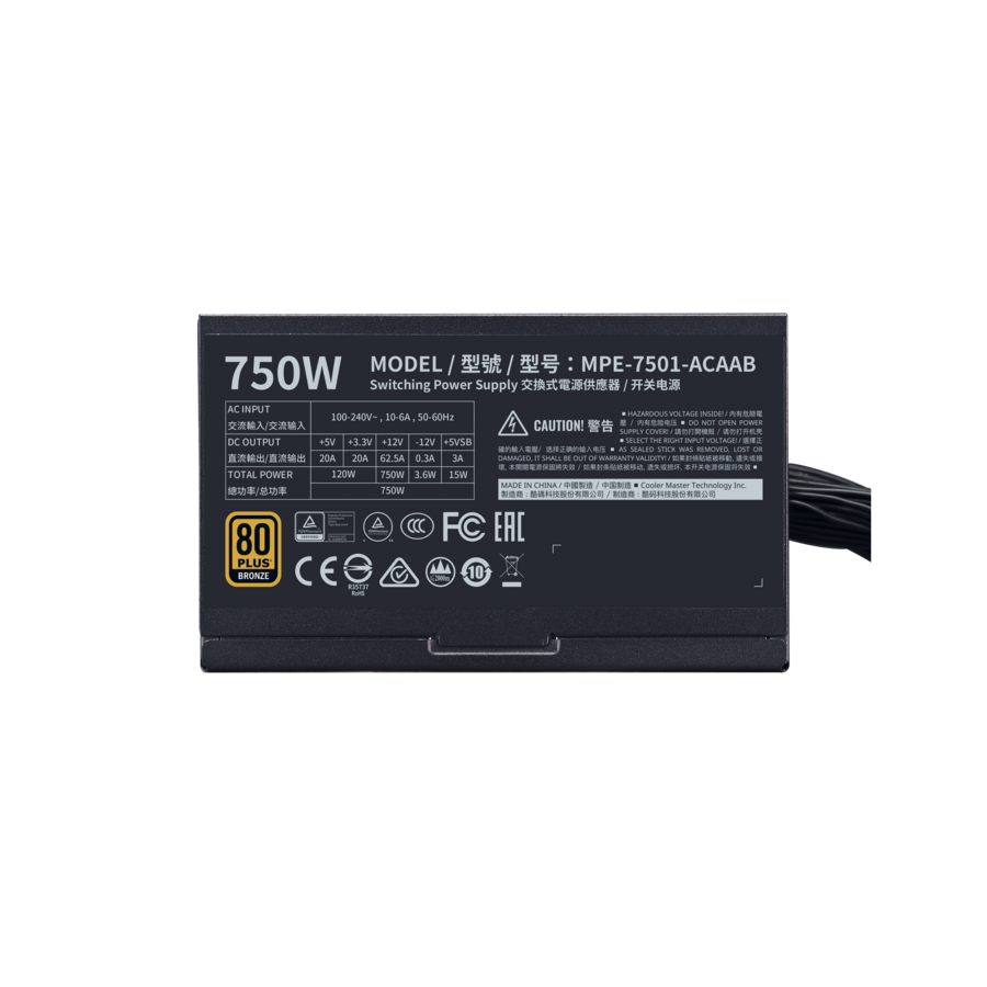 Cooler Master MWE Bronze V2 750w 80plus