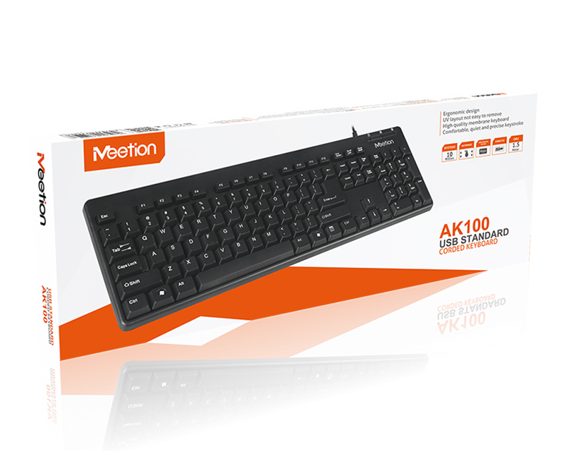 USB Standard Corded Keyboard AK100